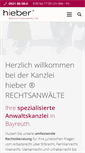 Mobile Screenshot of kanzlei-hieber.de