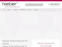 Tablet Screenshot of kanzlei-hieber.de